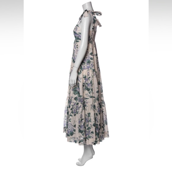 Zimmermann Cassia Midi Dress Hydrangea Floral Size 2 - Picture 3 of 4